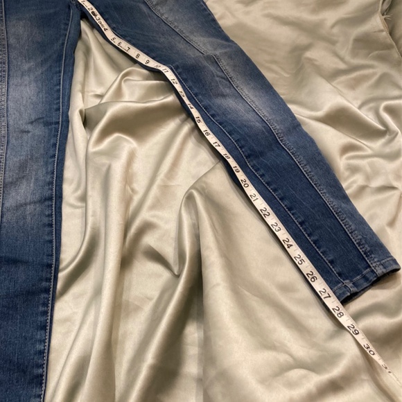 Mossimo Supply Co. Skinny Jambe Moulante Low Rise Blue Jeans Juniors Size 1 VGUC - Picture 12 of 15